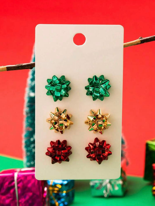 CHRISTMAS BOW EARRINGS 🎄