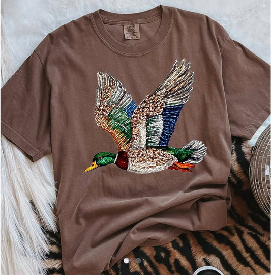 FAUX RHINESTONE FLYING MALLARD 🦆